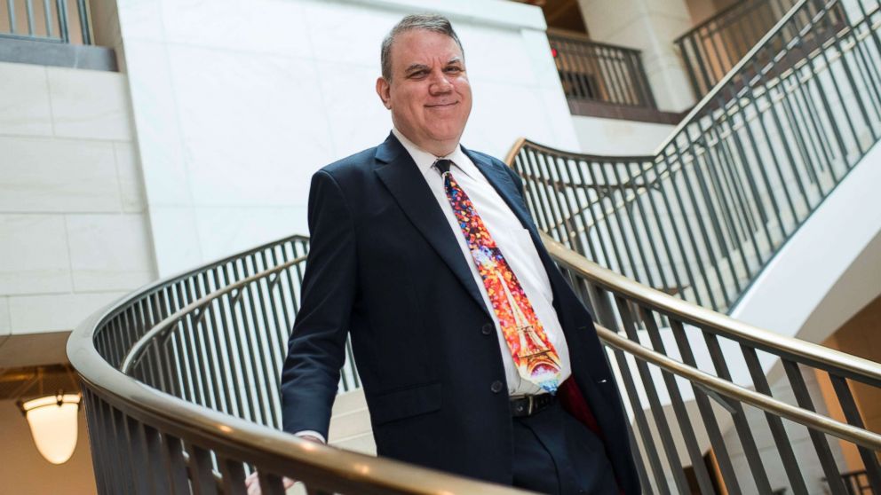 In this file photo, Rep. Alan Grayson, D-Fla., arrives in the Capitol Visitor Center for a meeting of the House Democratic Caucus, Dec. 6, 2016, in Washington.