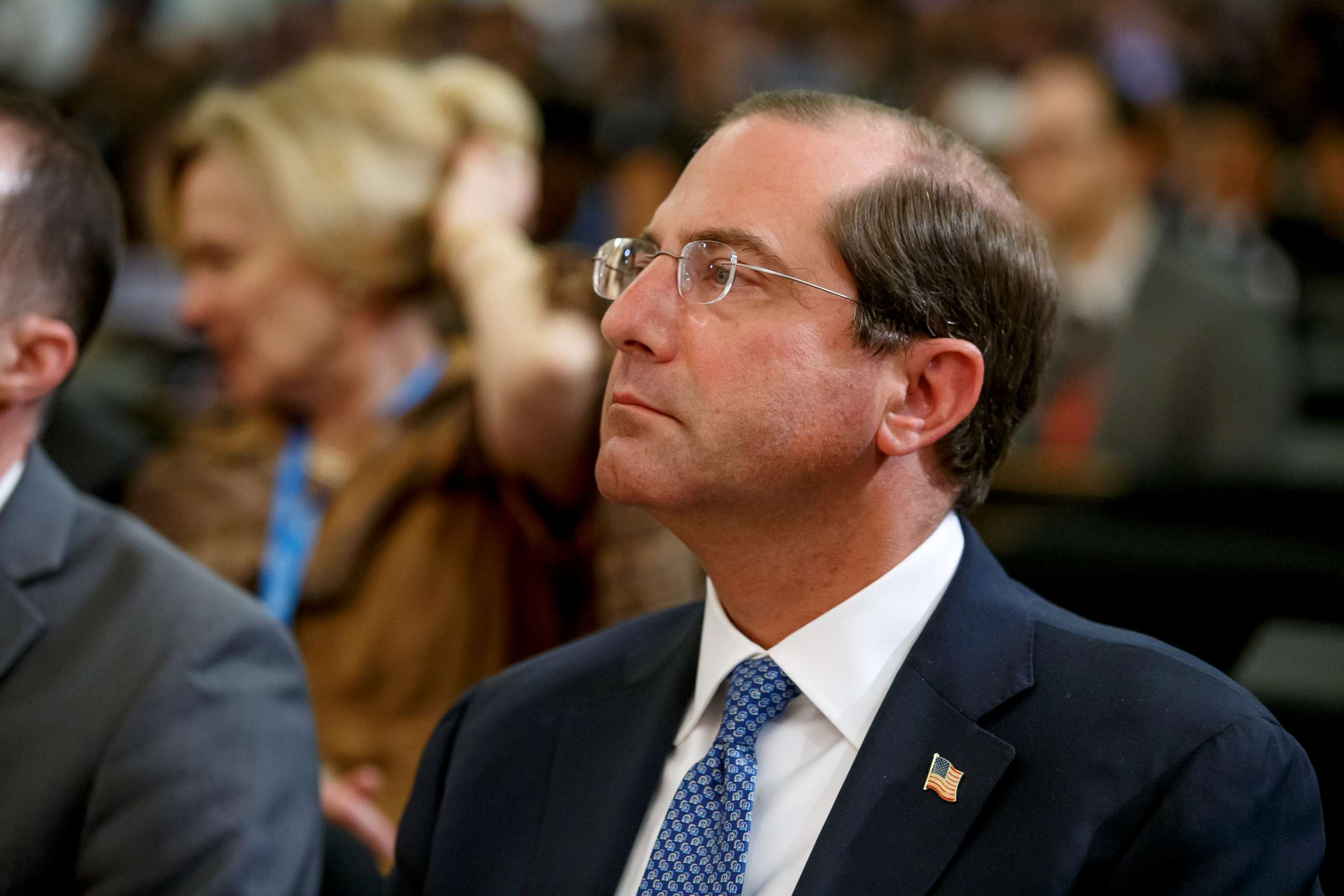 PHOTO: Secretary of Health and Human Services Alex Azar attends the 72nd World Health Assembly at the European headquarters of the United Nations in Geneva, Switzerland, May 20, 2019.