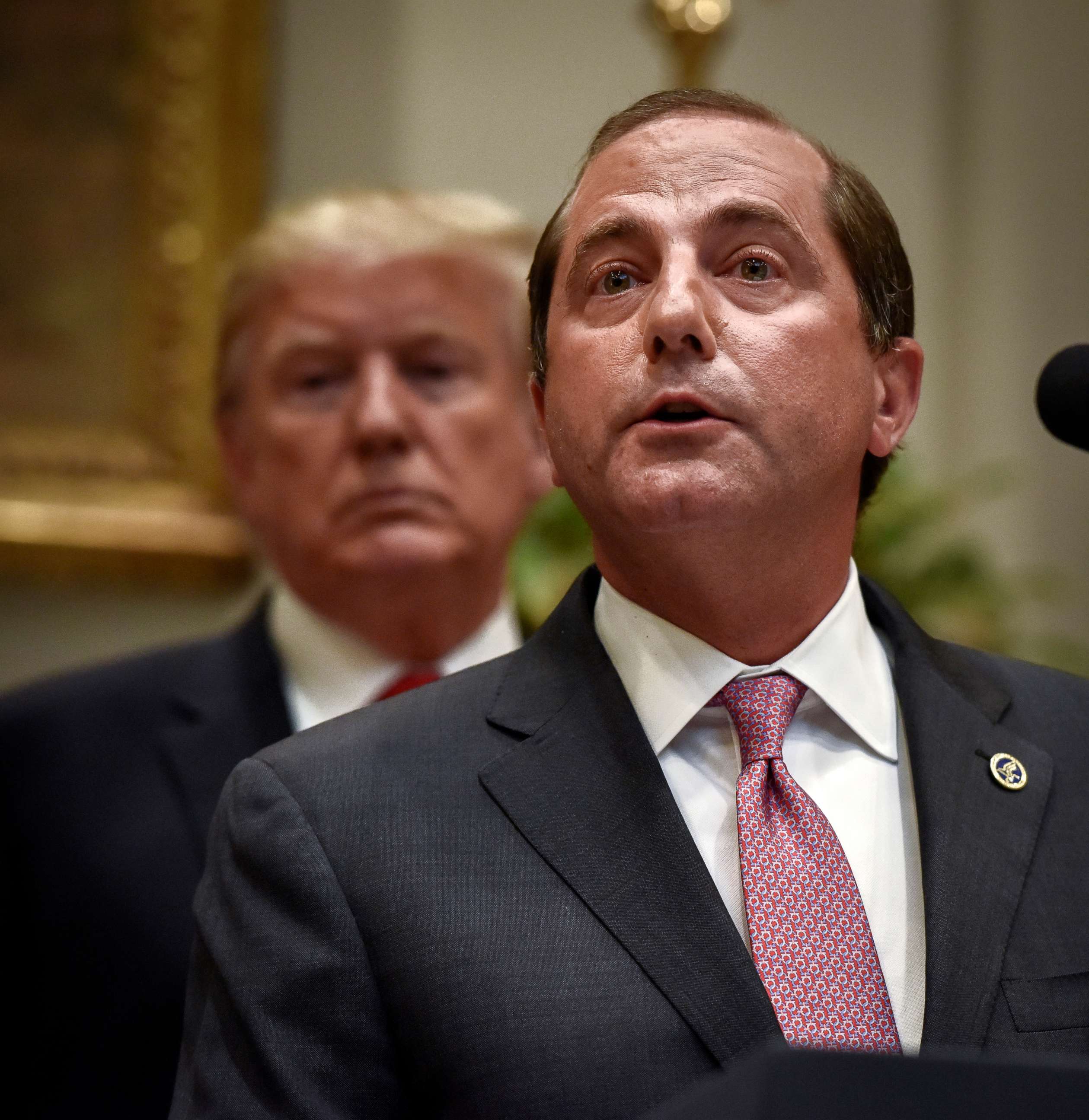 PHOTO: Alex Azar, Secretary of the Department of Health and Human Services, make remarks on how the Trump administration is handling the opioid epidemic, in Washington, Sept. 4, 2019.