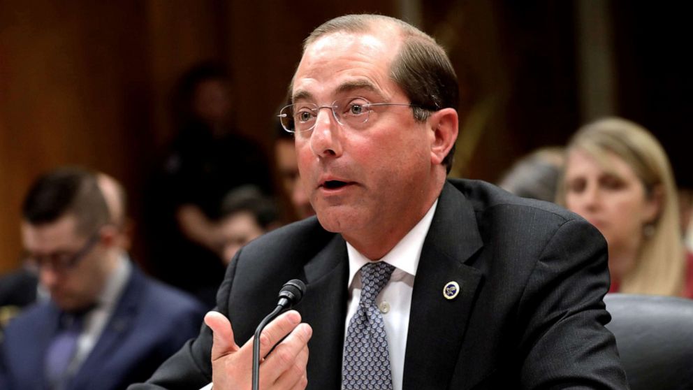 HHS Secretary Alex Azar testifies before a Senate Appropriations Labor, Health and Human Services, Education and Related Agencies Subcommittee hearing on Capitol Hill in Washington, April 4, 2019.