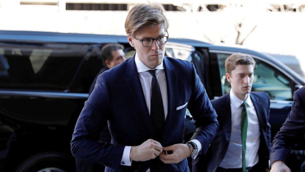 PHOTO: Alex van der Zwaan arrives at a plea agreement hearing at the D.C. federal courthouse in Washington, Feb. 20, 2018.