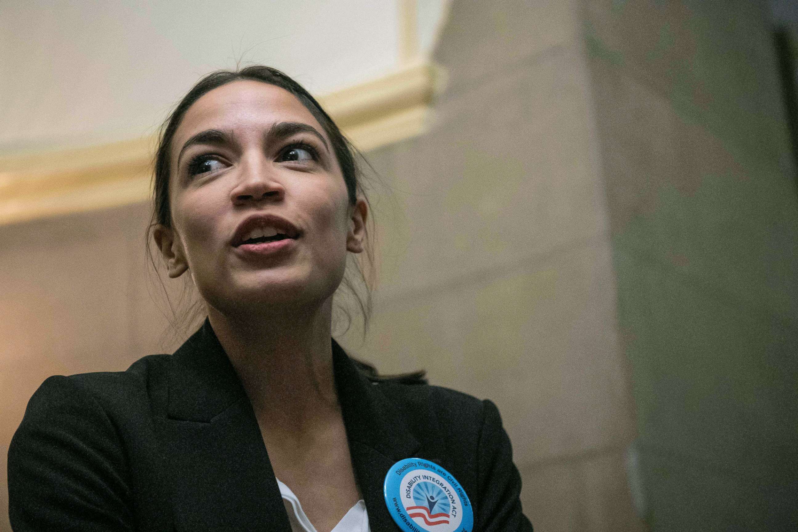 PHOTO: Rep. Alexandria Ocasio Cortez at the Capitol in Washington, DC, Jan. 16, 2019.