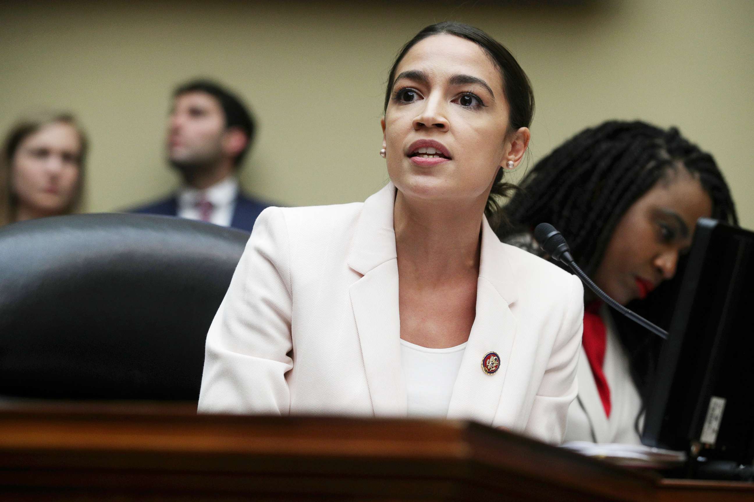 PHOTO: U.S. Rep. Alexandria Ocasio-Cortez speaks during a meeting of the House Committee on Oversight and Reform June 12, 2019, on Capitol Hill.