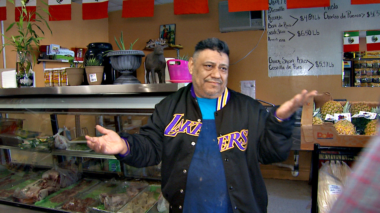 PHOTO: Ricardo Garcia owns El Pariente Restaurant and Market in downtown Postville, Iowa. The Mexico native and permanent legal resident says immigrants are the lifeblood of the community.
