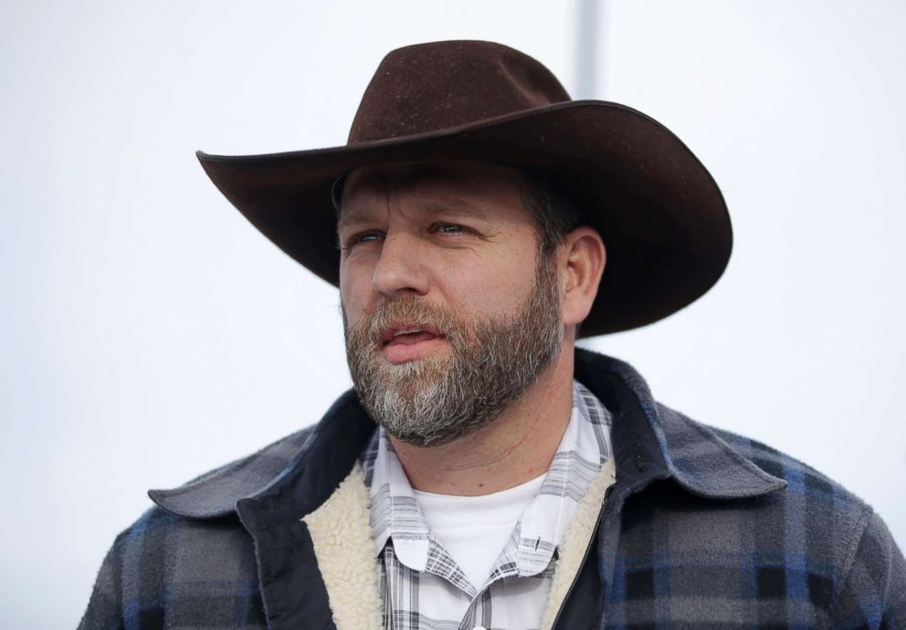 PHOTO: Ammon Bundy, one of the sons of Nevada rancher Cliven Bundy, speaks with reporters during a news conference at Malheur National Wildlife Refuge headquarters, Jan. 4, 2016, near Burns, Ore.