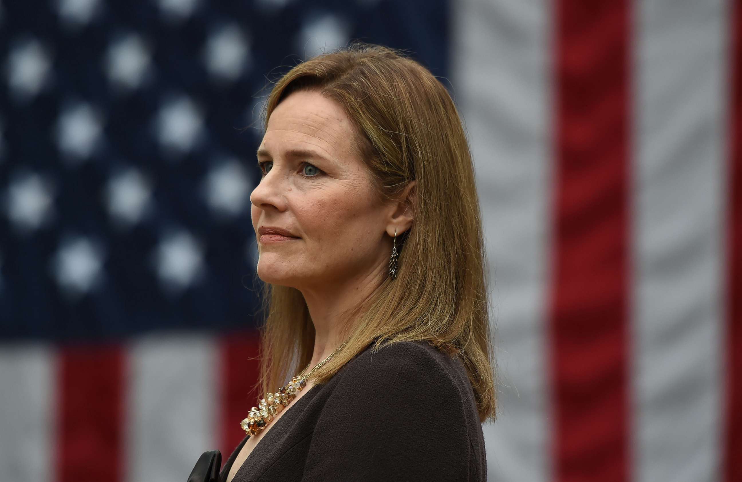 PHOTO: Judge Amy Coney Barrett is nominated to the US Supreme Court by President Donald Trump in the Rose Garden of the White House in Washington, DC, on Sept. 26, 2020.