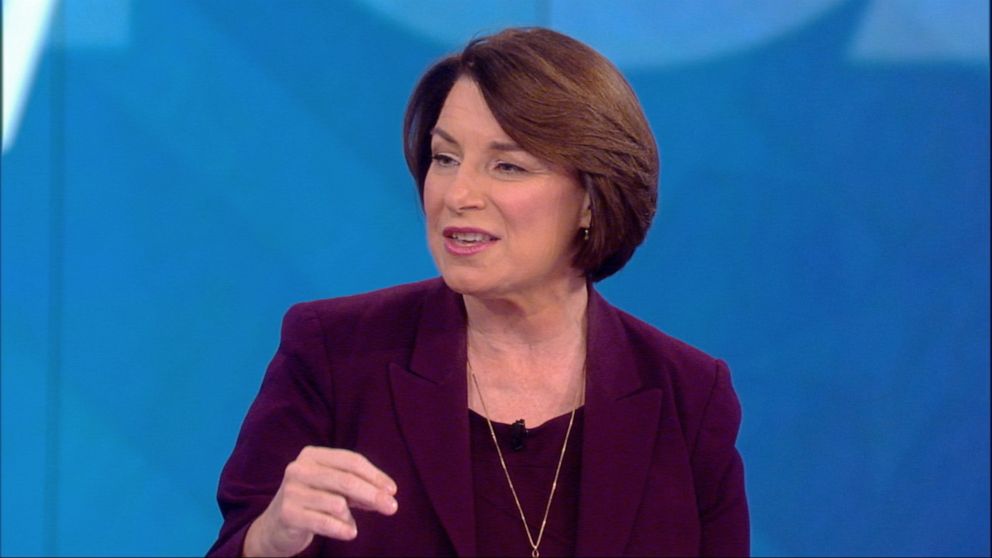 PHOTO: Democratic presidential candidate, Sen. Amy Klobuchar, appears on ABC's, "The View," Dec. 2, 2019.