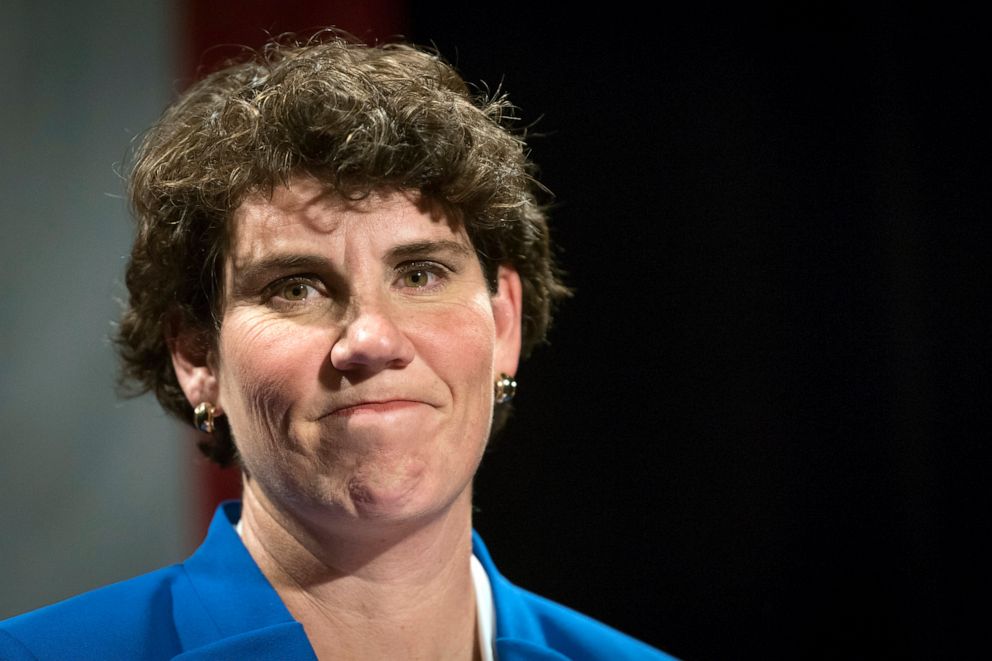 PHOTO: Amy McGrath speaks to supporters in Richmond, Ky., Nov. 6, 2018.