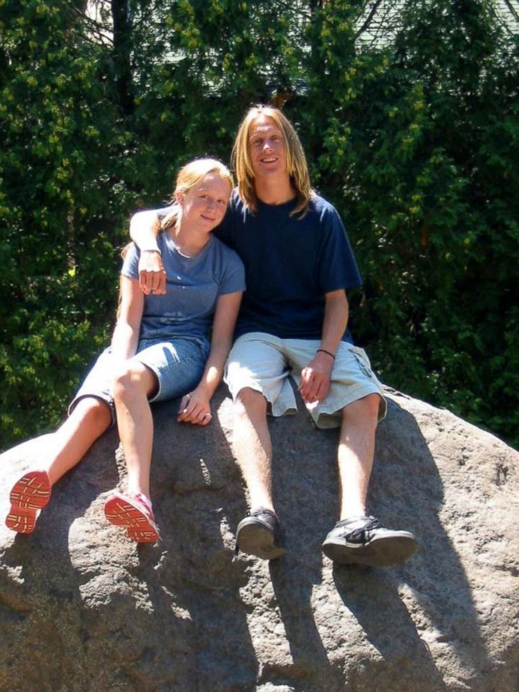 PHOTO: Andrew around age 16 with his younger sister at summer camp in Wisconsin.