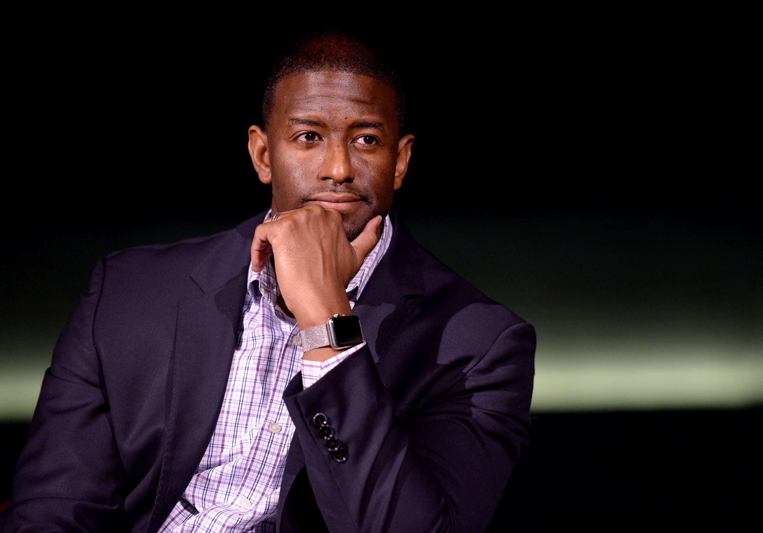 PHOTO: Tallahassee Mayor Andrew Gillum attends TOMS, Rock The Vote And Bad Robot Host "VOTE2016" Conversation Regarding 2016 Election at Bad Robot on March 10, 2016 in Santa Monica.