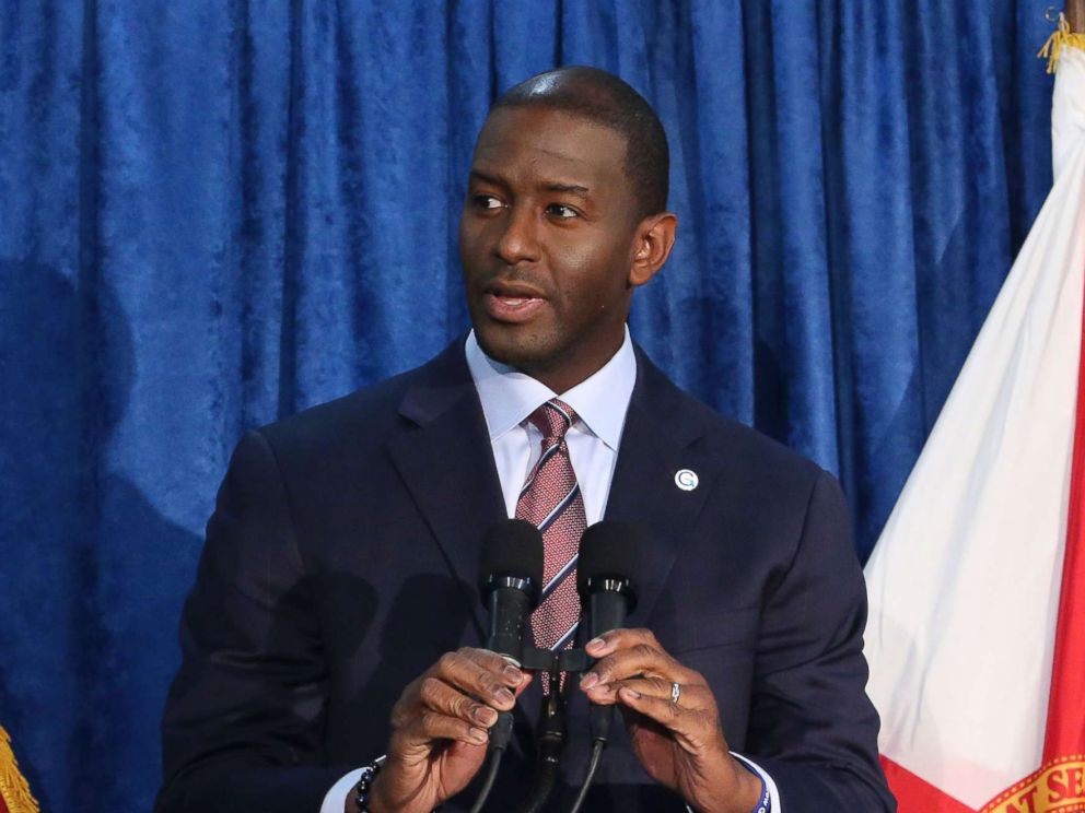 PHOTO: Andrew Gillum, the Democrat candidate for governor, withdraws his concession in the race at a news conference on Nov. 10, 2018, in Tallahassee, Fla.