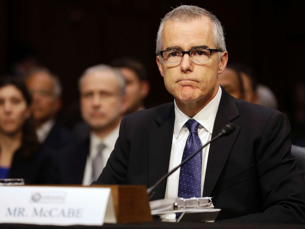 PHOTO: In this May 11, 2017 file photo, acting FBI Director Andrew McCabe listens on Capitol Hill in Washington.