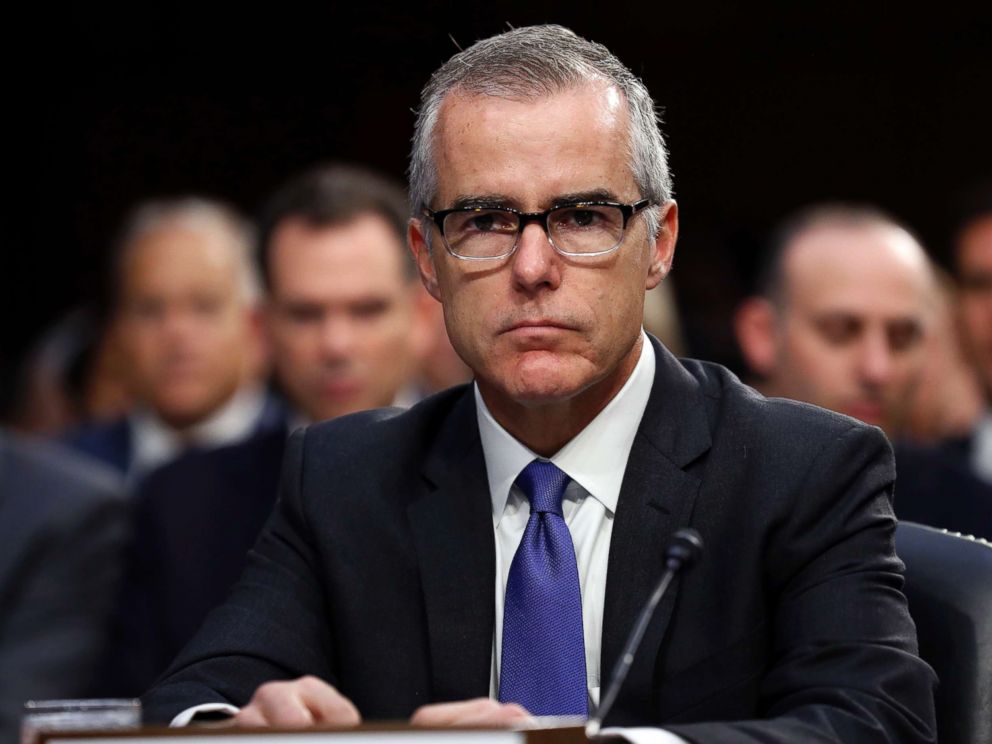 PHOTO: Acting FBI Director Andrew McCabe appears before a Senate Intelligence Committee hearing about the Foreign Intelligence Surveillance Act on Capitol Hill in Washington, D.C., June 7, 2017.