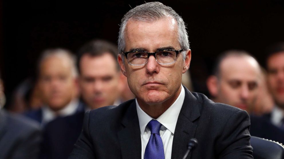 Acting FBI Director Andrew McCabe appears before a Senate Intelligence Committee hearing about the Foreign Intelligence Surveillance Act on Capitol Hill in Washington, D.C., June 7, 2017.