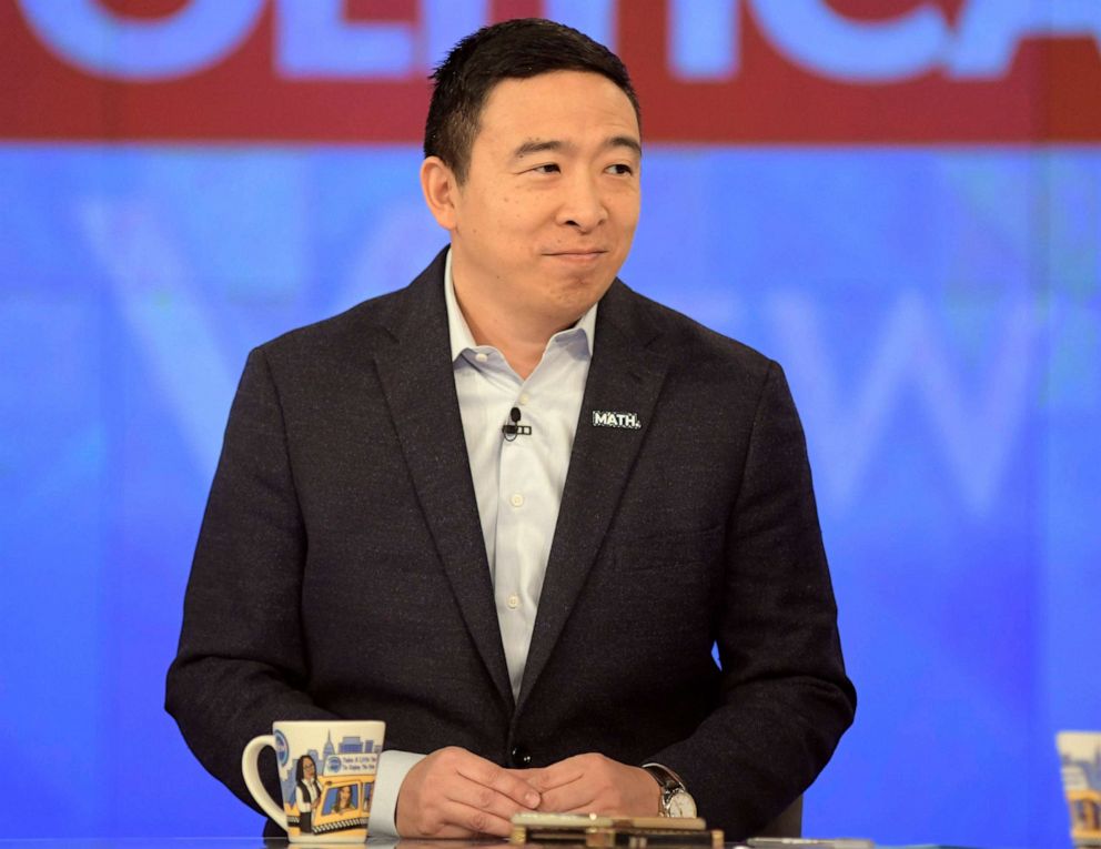 PHOTO: Democratic presidential candidate Andrew Yang appears on ABC's "The View," Jan. 8, 2020.