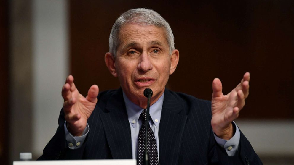 PHOTO: Dr Anthony Fauci, director of the National Institute for Allergy and Infectious Diseases, testifies during a Senate Health, Education, Labor and Pensions (HELP) Committee hearing on Capitol Hill in Washington, June 30, 2020.
