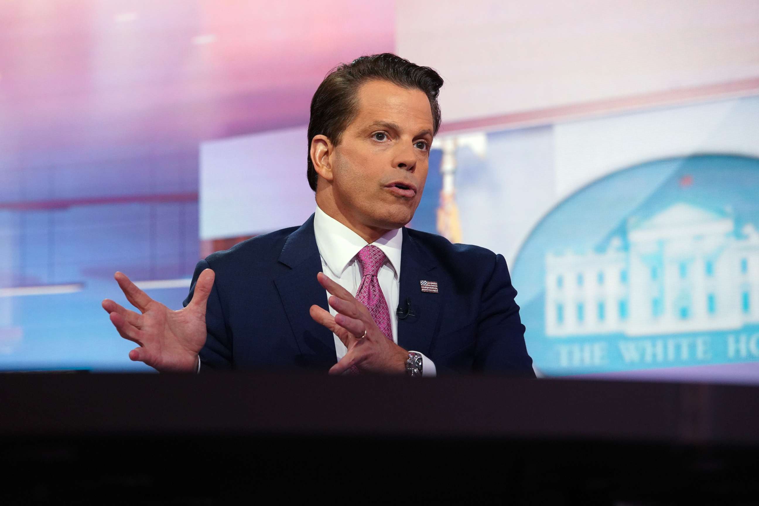 PHOTO: Anthony Scaramucci, former director of communications for the White House and founder of SkyBridge Capital II LLC, speaks in New York, Aug. 6, 2019.