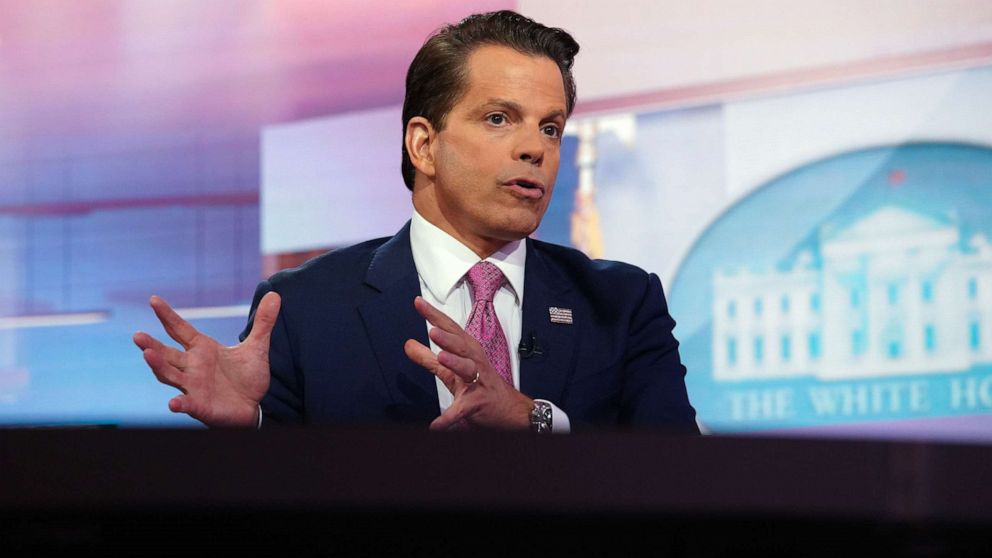 PHOTO: Anthony Scaramucci, former director of communications for the White House and founder of SkyBridge Capital II LLC, speaks in New York, Aug. 6, 2019.