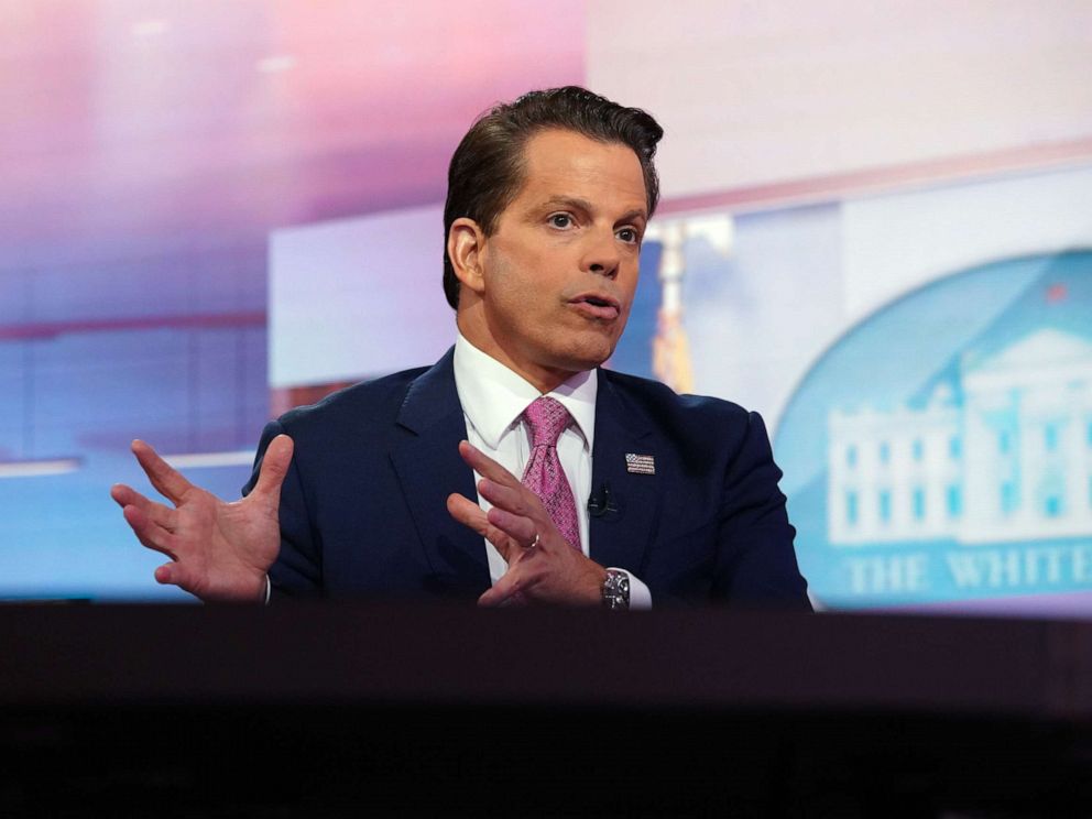 PHOTO: Anthony Scaramucci, former director of communications for the White House and founder of SkyBridge Capital II LLC, speaks in New York, Aug. 6, 2019.