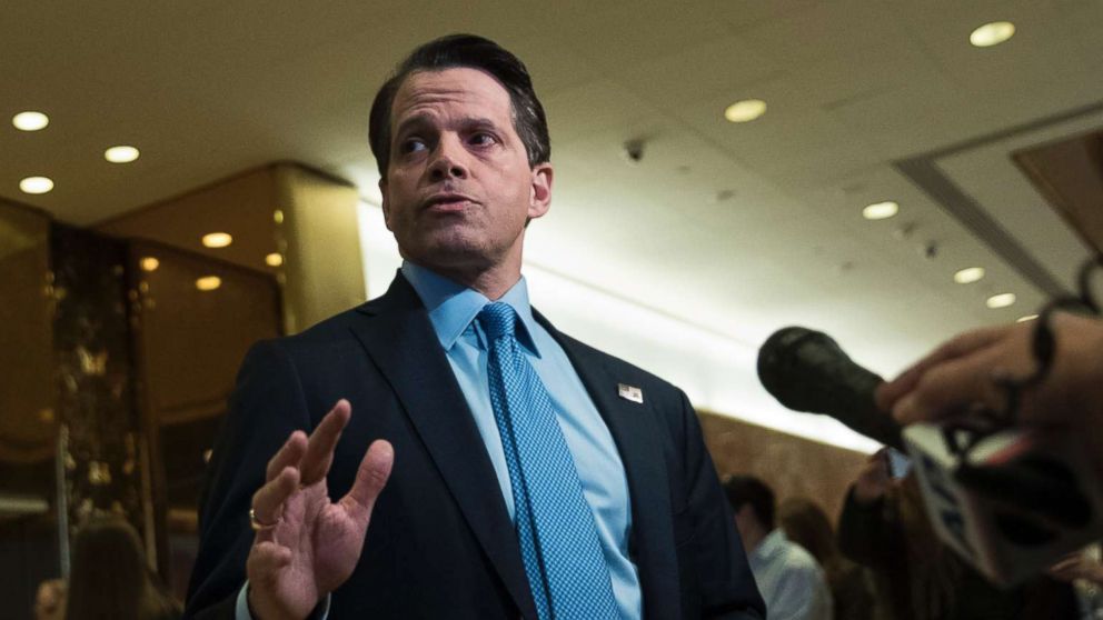 Anthony Scaramucci, a member of the transition team executive committee and founder of investment firm SkyBridge Capital, speaks to reporters at Trump Tower, Nov. 17, 2016 in New York.