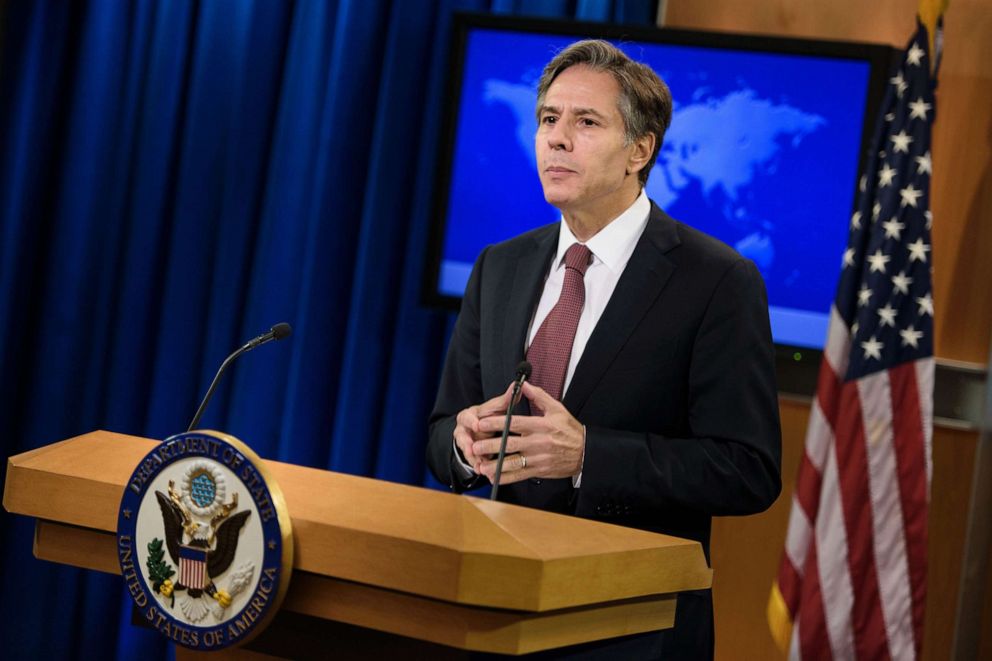 PHOTO: Deputy Secretary of State Anthony Blinken attends a press conference about the 2016 annual report on international religious freedom at the Department of State, Aug. 10, 2016, in Washington.