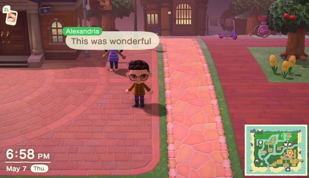 PHOTO: Rep. Alexandria Ocasio-Cortez visits the island created by fan Andrew Silverberg in 'Animal Crossing: New Horizons.'