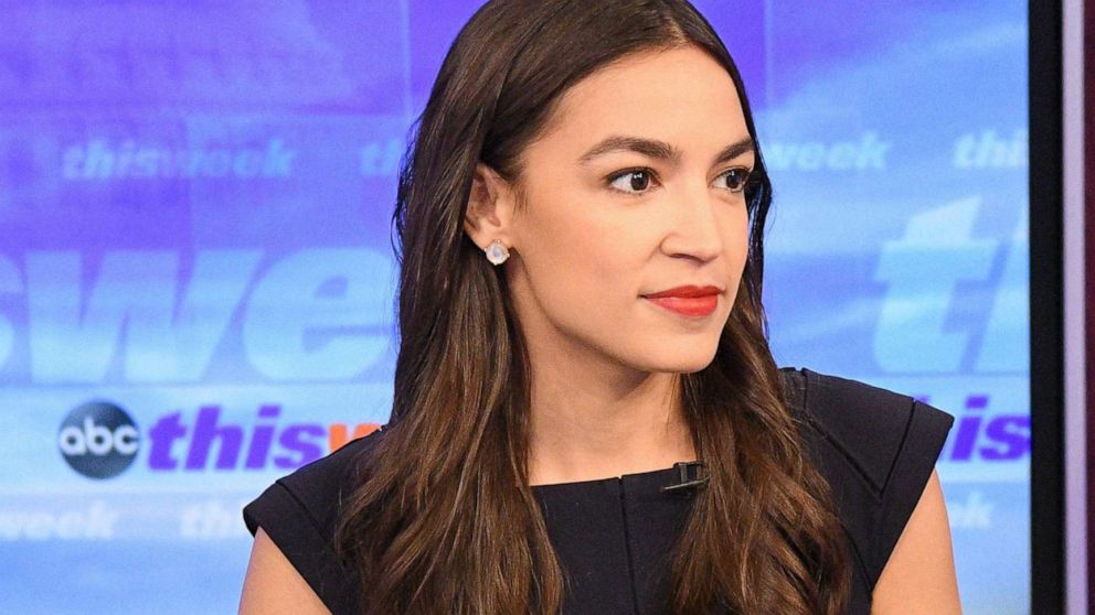 PHOTO: Chief White House Correspondent Jonathan Karl speaks exclusively with Rep. Alexandria Ocasio-Cortez, D-N.Y., in her first Sunday morning interview since taking office on "This Week with George Stephanopoulos," June 16, 2019 on ABC.
