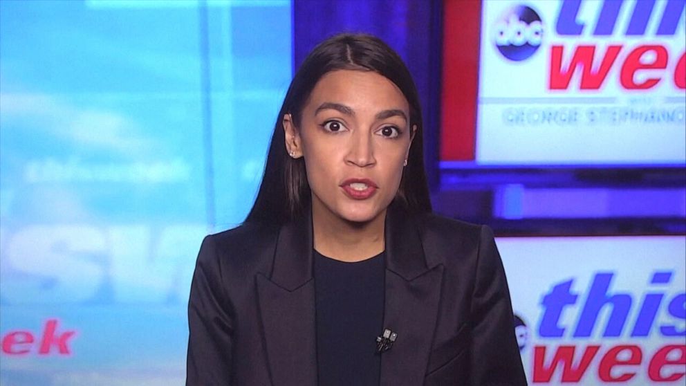 PHOTO: Rep. Alexandria Ocasio-Cortez on "This Week with George Stephanopoulos," Jan. 10, 2021.