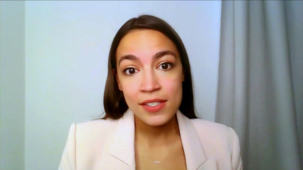 PHOTO: Rep. Alexandria Ocasio-Cortez appears on "Good Morning America," June 10, 2020.