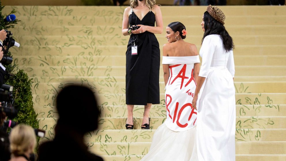 Rep. Alexandria Ocasio-Cortez responds to backlash over  'Tax the Rich' Met Gala gown