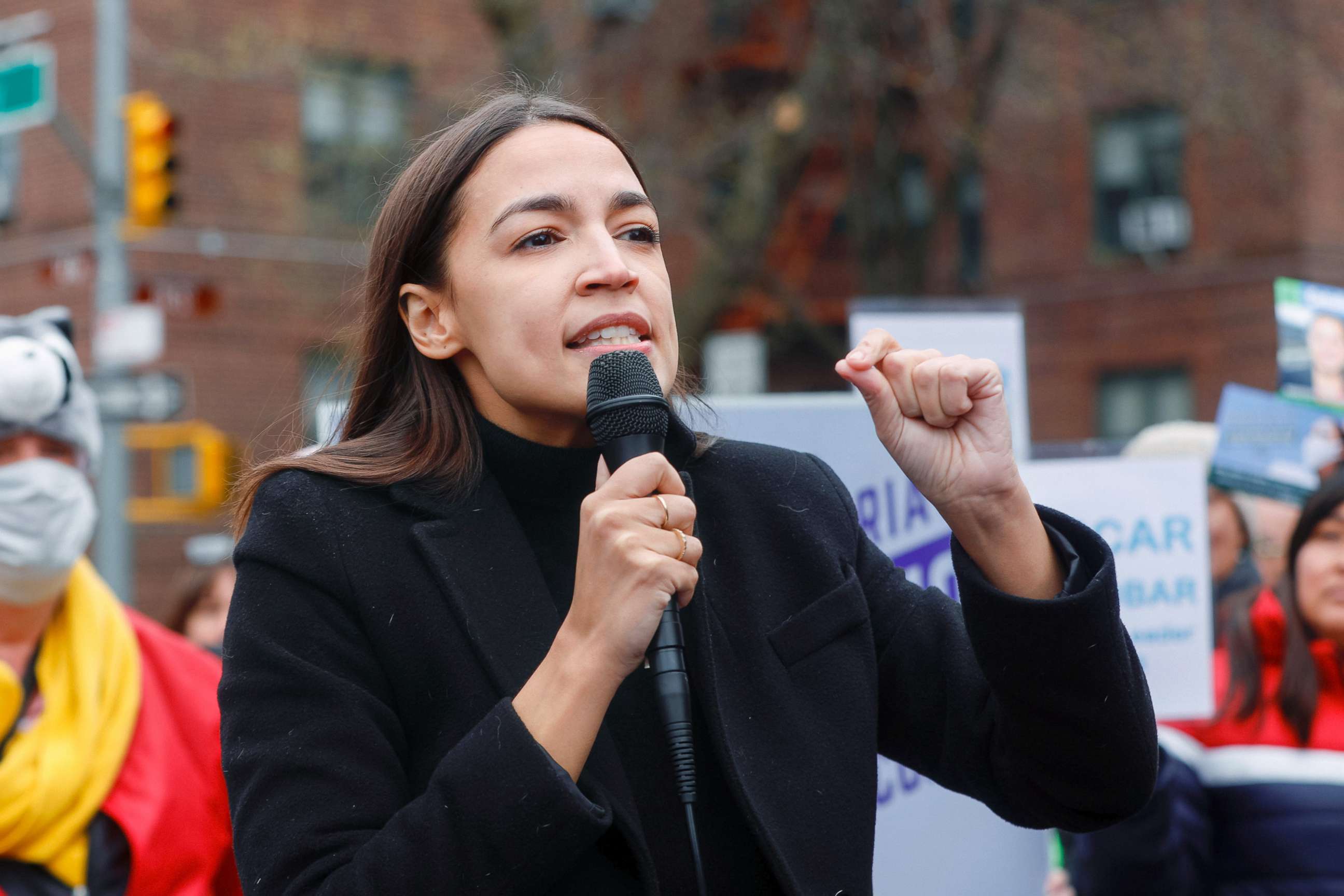 PHOTO: Alexandria Ocasio-Cortez attends a rally in New York City, March 27, 2022.