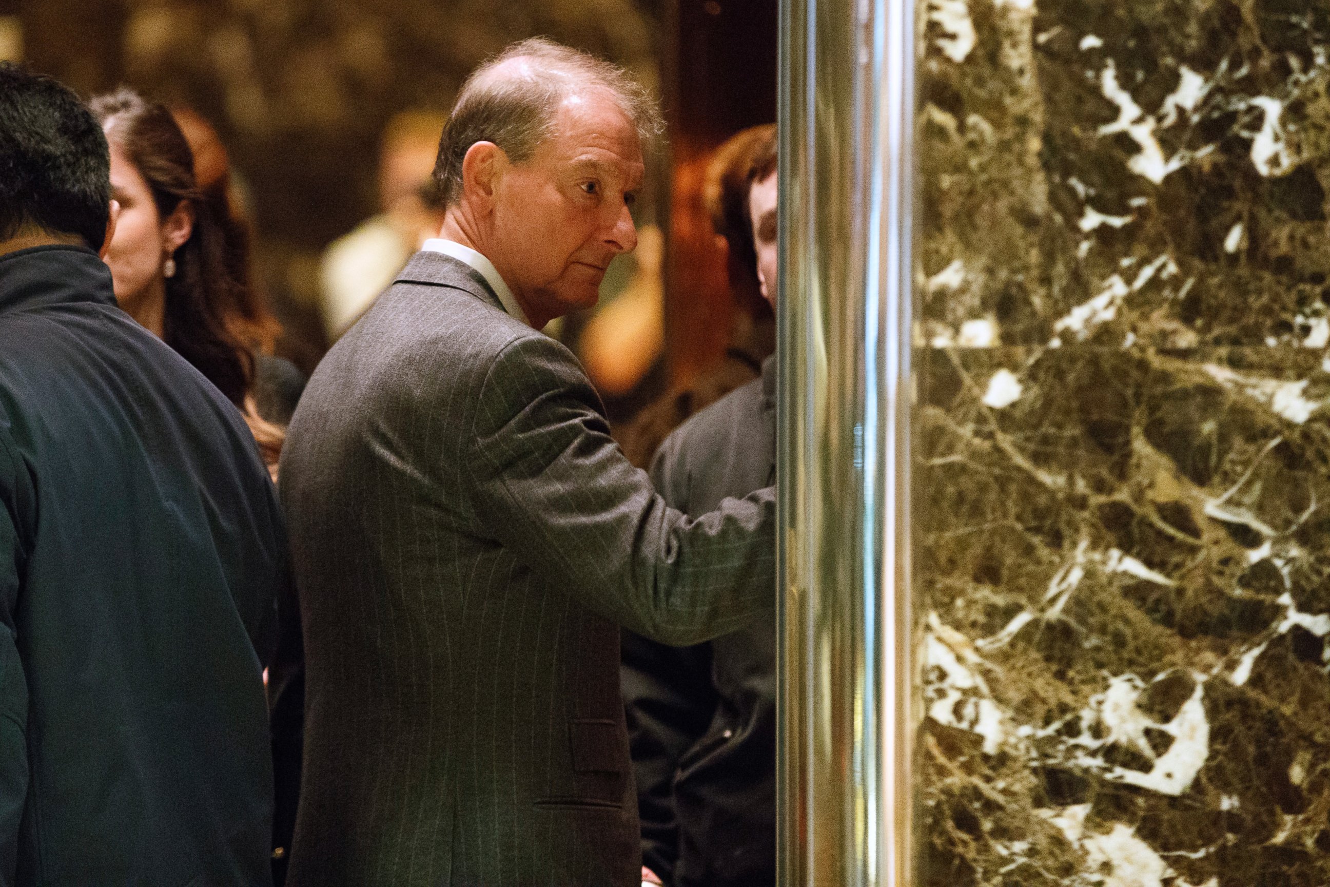 PHOTO: Paul Atkins, a former SEC Commissioner and current CEO of Patomak Partners, arrives at Trump Tower, Nov. 28, 2016, in New York.
