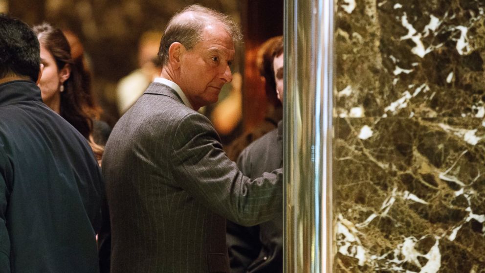 PHOTO: Paul Atkins, a former SEC Commissioner and current CEO of Patomak Partners, arrives at Trump Tower, Nov. 28, 2016, in New York.
