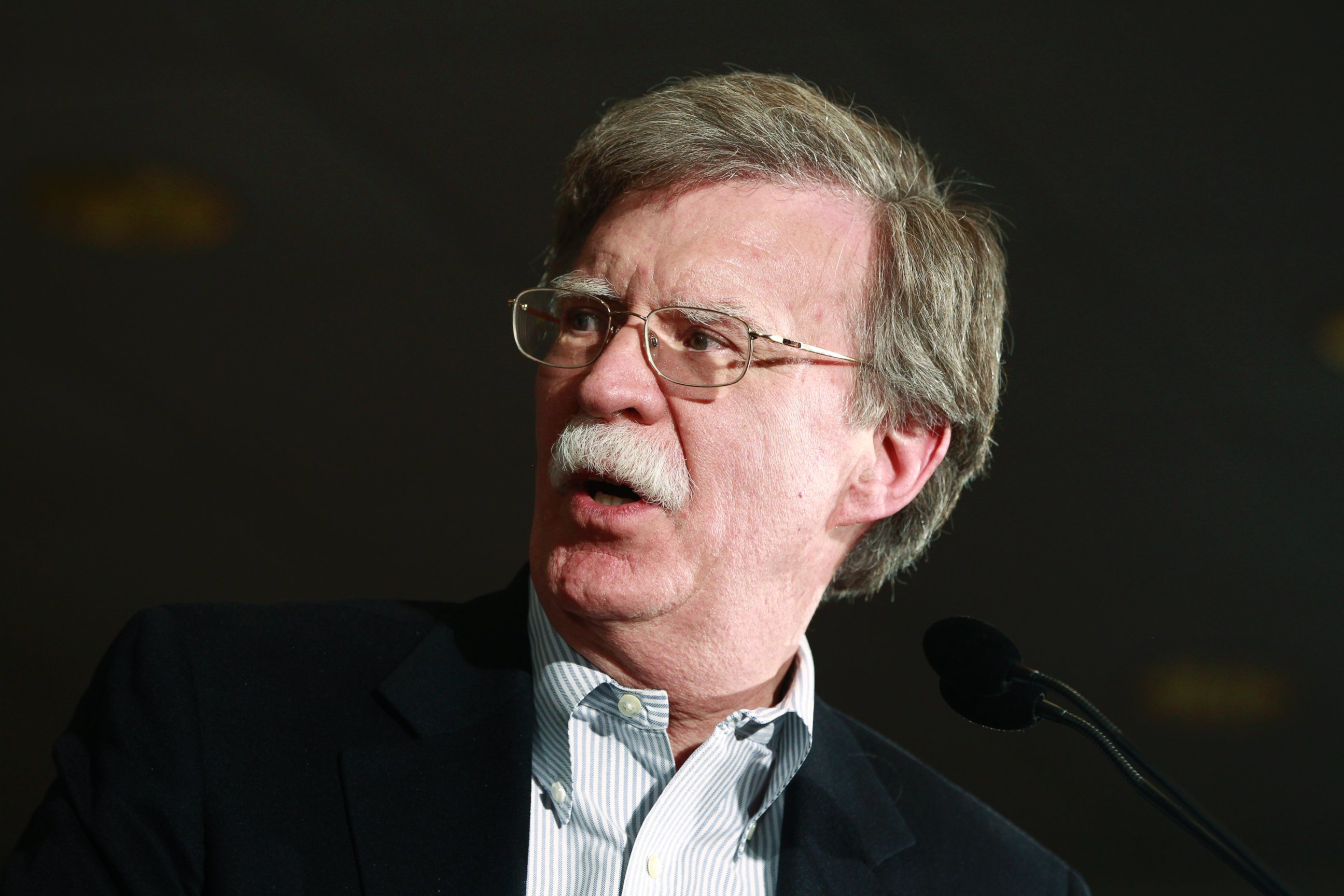 PHOTO: Former United Nations Ambassador John Bolton campaigns for Republican presidential candidate, former Massachusetts Governor Mitt Romney, in Hilton Head, South Carolina, Jan. 13, 2012.