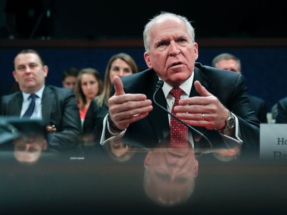 PHOTO: Former CIA Director John Brennan testifies on Capitol Hill in Washington, D.C., May 23, 2017, before the House Intelligence Committee Russia Investigation Task Force.