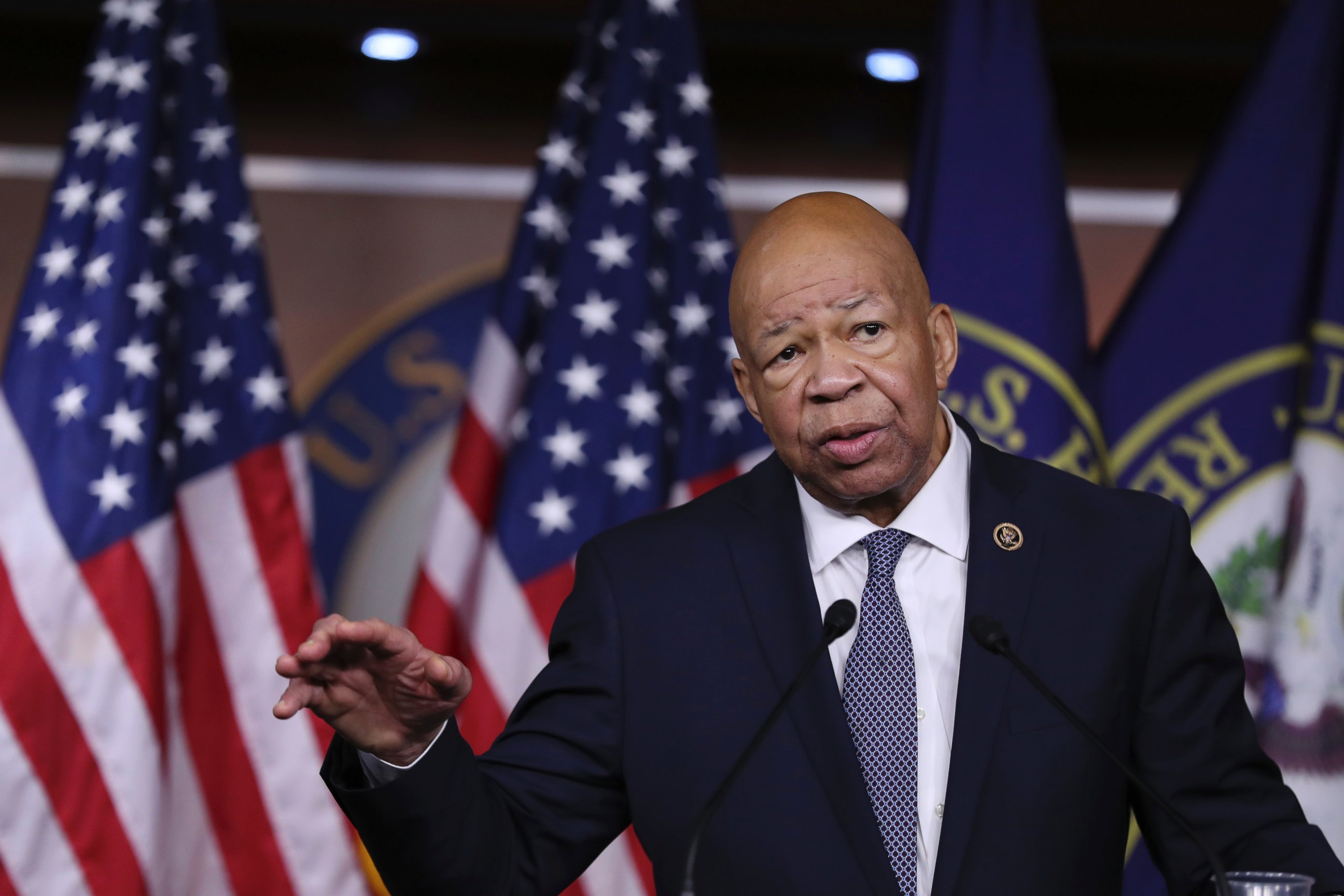 PHOTO: Rep. Elijah Cummings, D-Md. speaks during a news conference on Capitol Hill in Washington, Jan. 12, 2017.
