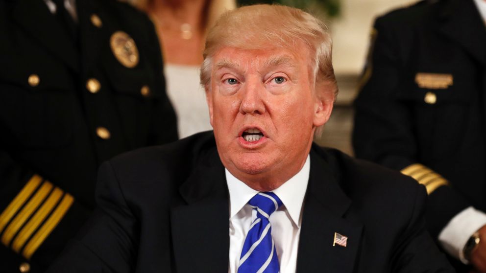 President Donald Trump speaks before signing a bill in the Diplomatic Reception Room at the White House, Friday, June 2, 2017, in Washington.