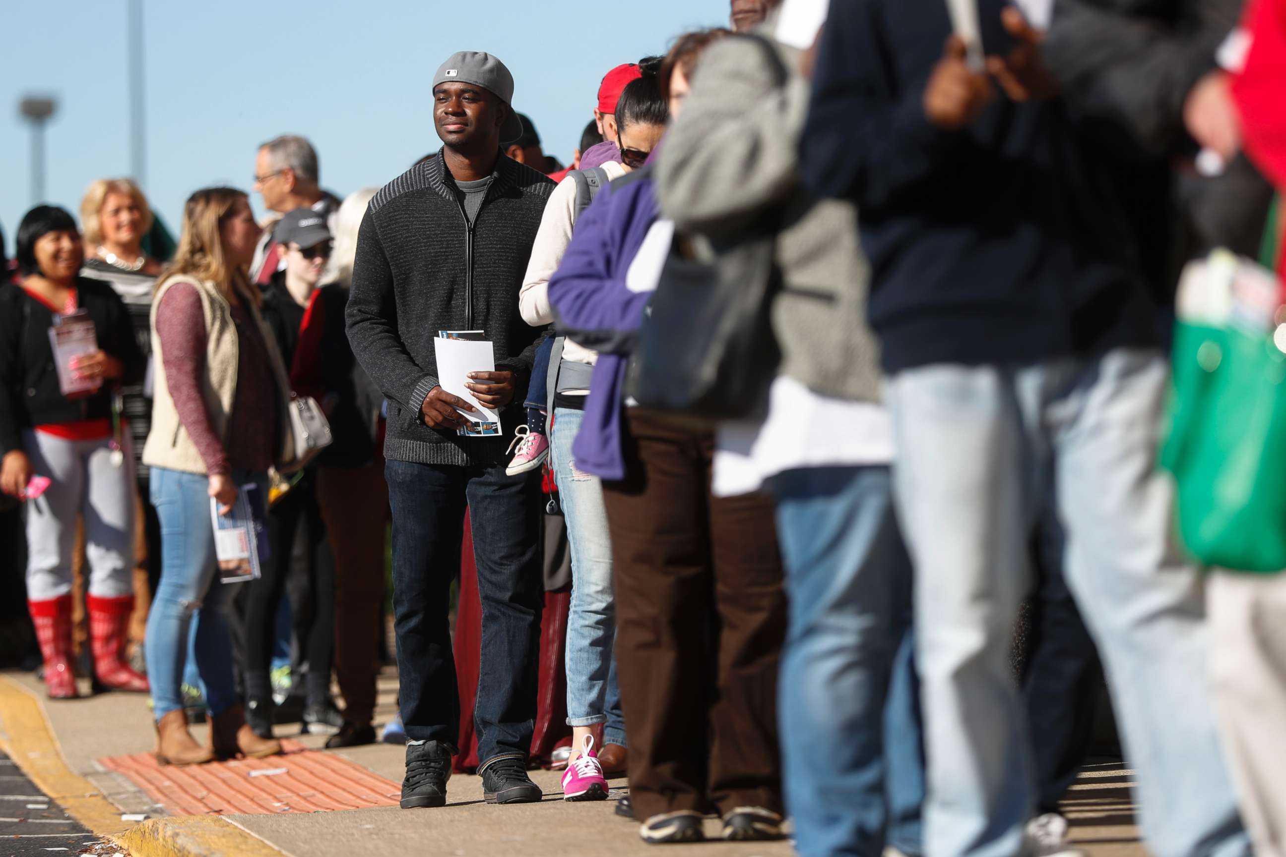 PHOTO: Voters in Columbus, Ohio on Nov. 7, 2016.