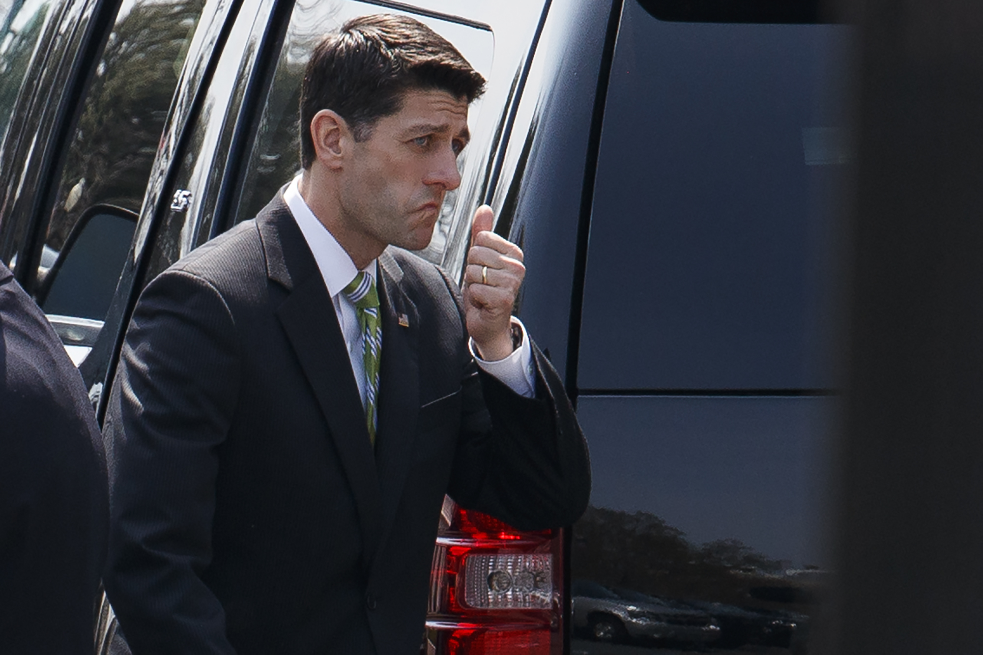 PHOTO: House Speaker Paul Ryan leaves the White House after meeting with President Donald Trump, Friday, March 24, 2017.