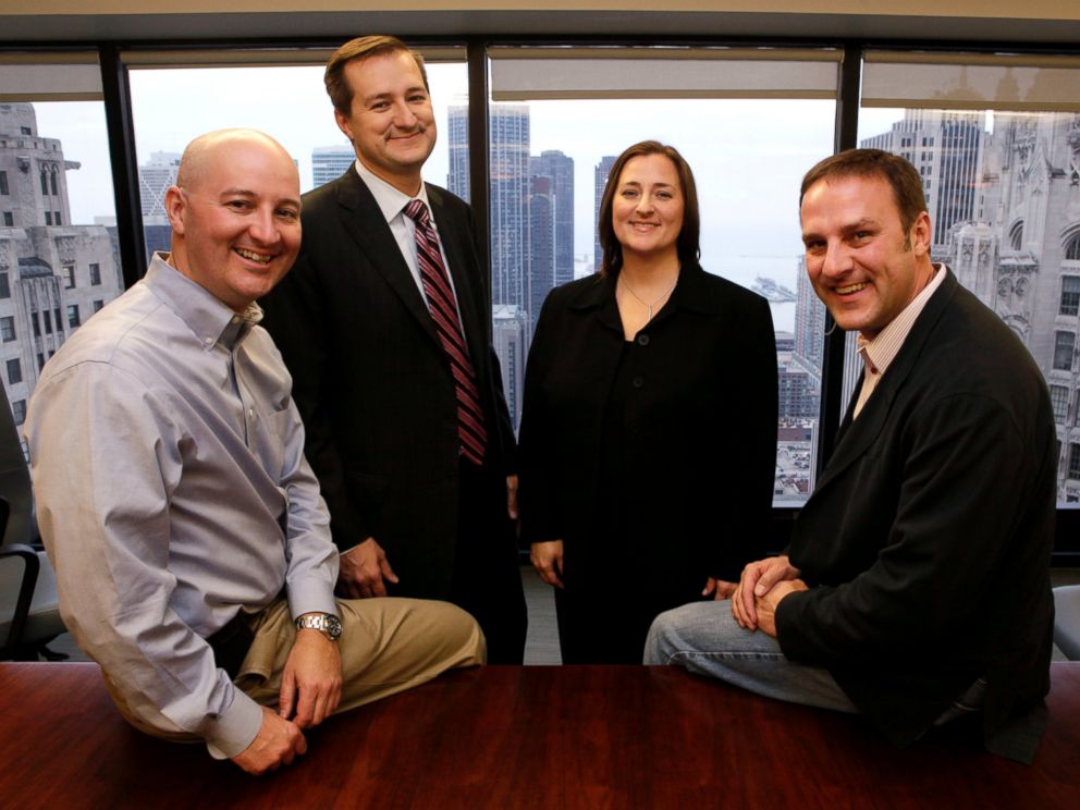 PHOTO: The Ricketts family from Omaha, Nebraska, are the new owners of the Chicago Cubs baseball club, from left, Pete, Tom,  Laura, and Todd, are photographed after an interview with The Associated Press in Chicago, Oct. 29, 2009. 