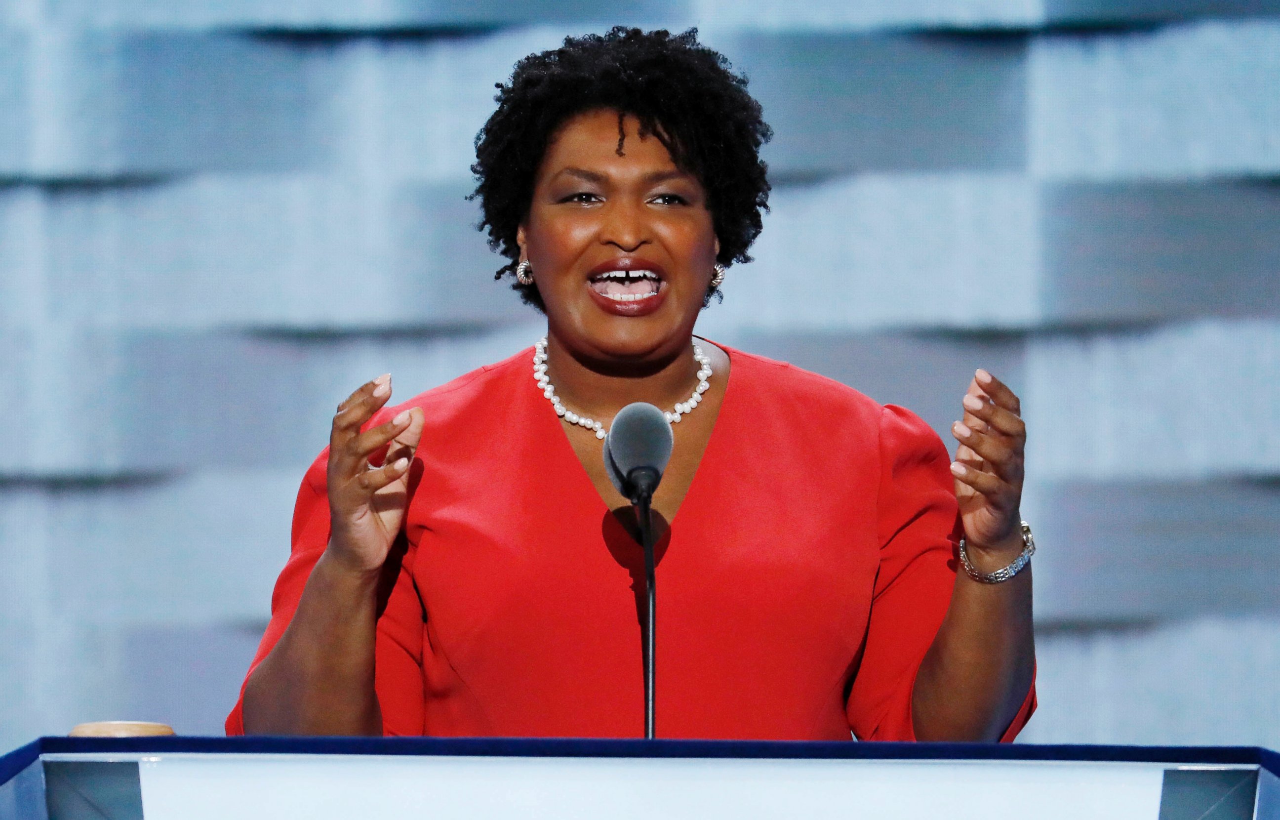 Former Georgia House Minority Leader Stacey Abrams, a Democrat, is hoping to become the country’s first black woman governor. 
