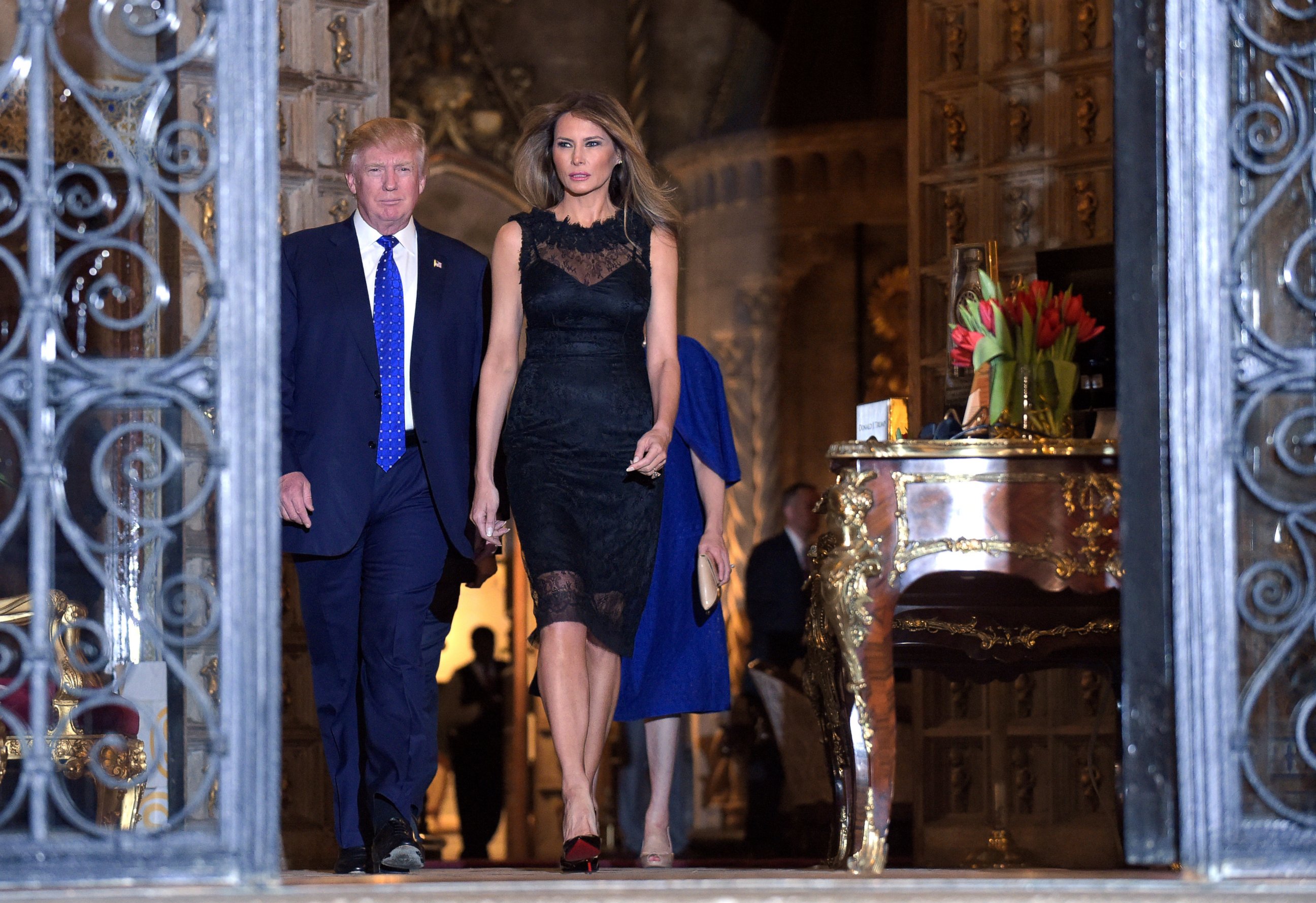 PHOTO: President Donald Trump and first lady Melania Trump are photographed at Mar-a-Lago in Palm Beach, Fla., Feb. 11, 2017.