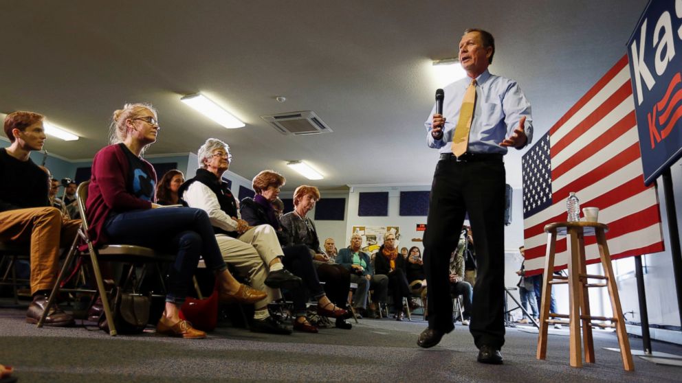 Republican presidential candidate, Ohio Gov. John Kasich speaks during a campaign stop, Friday, Oct. 2, 2015, in Goffstown, N.H.