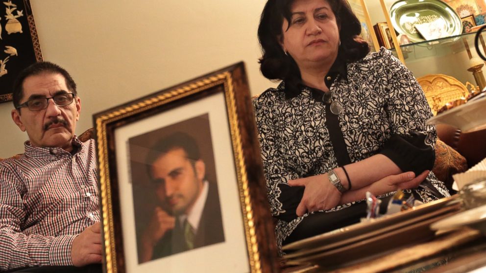 Behnaz Hekmati sits with her husband Ali Hekmati as they talk about their son, former U.S. Marine Amir Hekmati,  who is being detained in Iran accused of being a CIA spy, at their home in Flint Township, Mich., May 10, 2013.