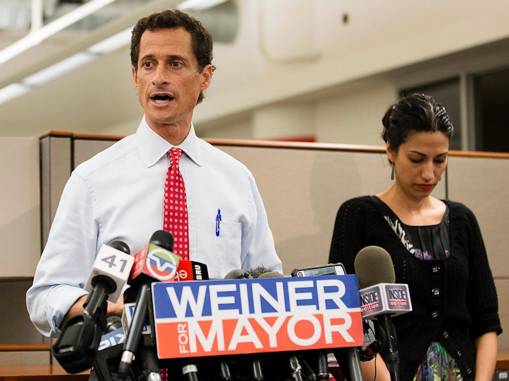 PHOTO: Anthony Weiner and Huma Abedin