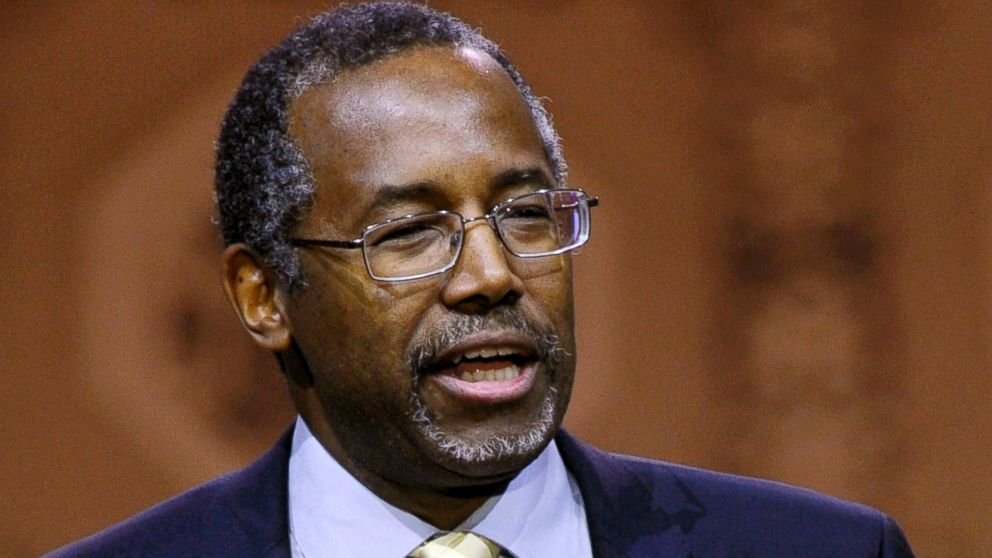 In this March 8 2014 file photo, Dr. Ben Carson, professor emeritus at Johns Hopkins School of Medicine, speaks in National Harbor, Md.