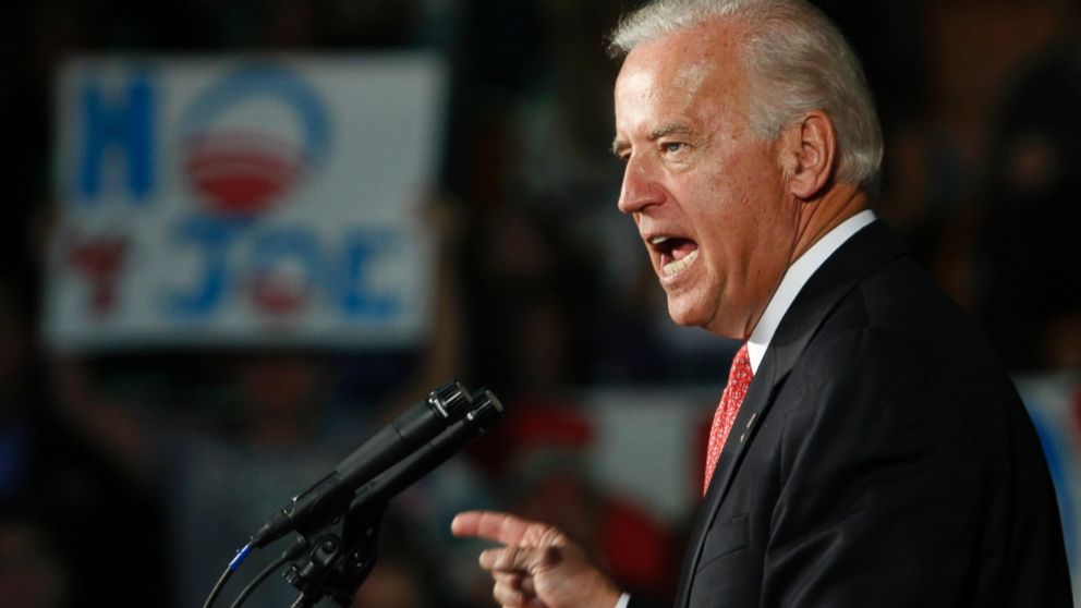 Democratic vice-presidential candidate, Sen. Joe Biden, D-Del. speaks at a campaign rally, Thursday, Oct. 30, 2008, at Fox high school in Arnold, Mo.