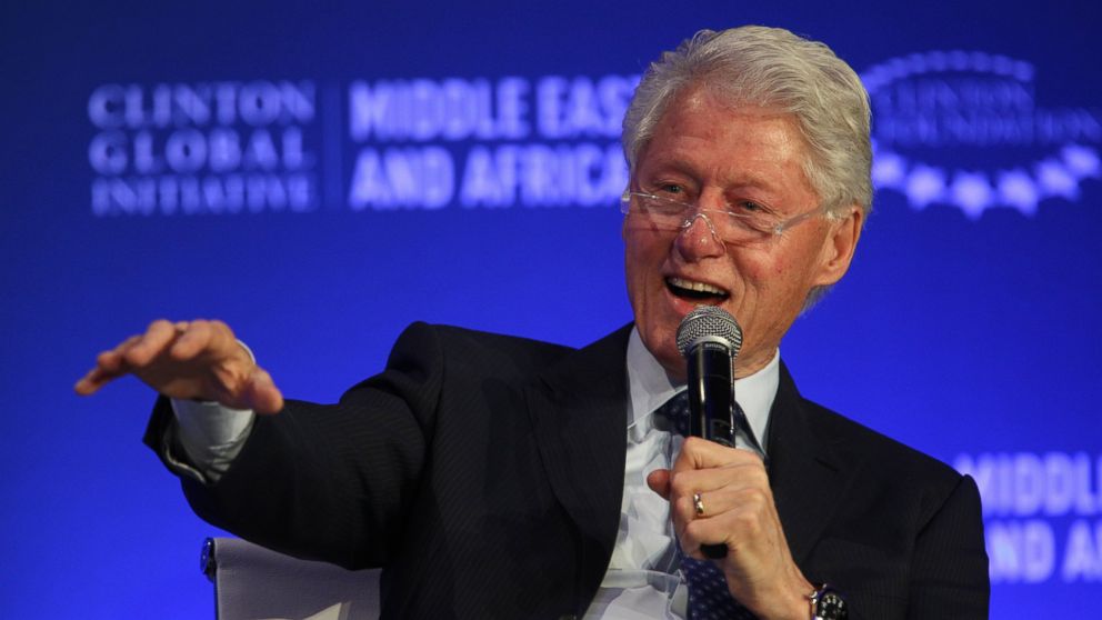 Former U.S President Bill Clinton speaks during a plenary session at the Clinton Global Initiative Middle East & Africa meeting in Marrakech, Morocco, May 6, 2015.