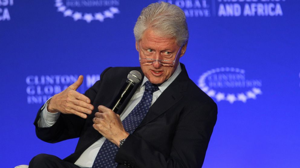 Former U.S President Bill Clinton speaks during a plenary session at the Clinton Global Initiative Middle East & Africa meeting in Marrakech, Morocco, May 6, 2015.