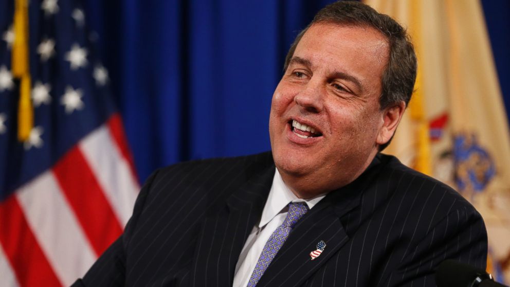 New Jersey Gov. Chris Christie speaks to reporters during a news conference following his signing of the state's 2016 budget, June 26, 2015, in Trenton, N.J.